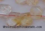 CTD315 Top drilled 15*18mm - 18*20mm faceted freeform citrine beads