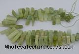 CTD3519 Top drilled 10*20mm - 12*40mm sticks New jade beads