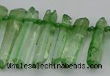 CTD3549 Top drilled 6*20mm - 8*35mm sticks quartz beads wholesale