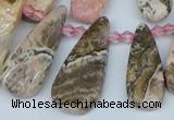 CTD3715 Top drilled 10*20mm - 15*45mm freeform rhodochrosite beads