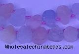CTD3853 Top drilled 8*10mm - 10*12mm freeform morganite beads