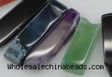 CTD389 Top drilled 10*20mm - 12*55mm wand mixed agate gemstone beads