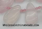 CTD480 Top drilled 10*22mm - 15*45mm freeform rose quartz beads
