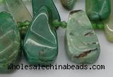 CTD493 Top drilled 10*22mm - 15*45mm freeform African jade beads