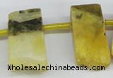 CTD648 Top drilled 15*25mm - 25*40mm freeform quartz beads