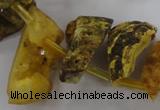 CTD678 Top drilled 12*20mm - 15*45mm freeform agate gemstone beads