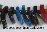 CTD714 Top drilled 12*25mm - 15*40mm wand agate gemstone beads
