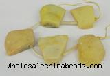 CTD760 Top drilled 25*30mm - 30*35mm freeform agate beads