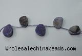 CTD803 Top drilled 20*30mm - 25*35mm freeform agate beads