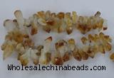 CTD840 Top drilled 10*20mm - 15*30mm nuggets citrine gemstone beads