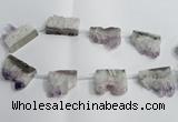CTD955 Top drilled 25*35mm - 30*40mm freeform druzy amethyst beads