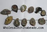 CTD962 Top drilled 22*35mm - 30*50mm freeform agate gemstone beads