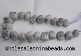 CTD989 Top drilled 15*20mm - 20*25mm nuggets plated druzy amethyst beads