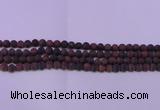 CTE1763 15.5 inches 10mm round matte red tiger eye beads