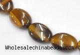 CTE19 15.5 inches 10*14mm oval yellow tiger eye beads Wholesale