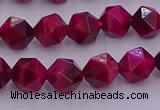 CTE1941 15.5 inches 6mm faceted nuggets red tiger eye beads