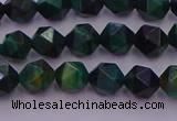 CTE1946 15.5 inches 6mm faceted nuggets green tiger eye beads
