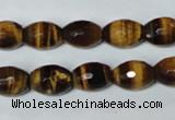 CTE207 15.5 inches 8*10mm faceted rice yellow tiger eye beads