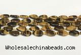 CTE2130 15.5 inches 13*18mm flat teardrop yellow tiger eye beads