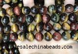 CTE2206 15.5 inches 16mm round mixed tiger eye gemstone beads