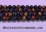 CTE2223 15.5 inches 14mm round colorful tiger eye gemstone beads