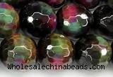CTE2439 15 inches 10mm faceted round mixed tiger eye beads