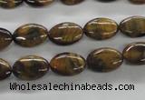 CTE301 15.5 inches 8*12mm oval yellow tiger eye gemstone beads