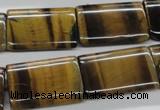 CTE312 15.5 inches 18*25mm flat tube yellow tiger eye gemstone beads