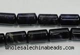 CTE949 15.5 inches 8*14mm tube dyed blue tiger eye beads wholesale