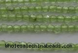 CTG210 15.5 inches 2mm faceted round tiny olive quartz beads