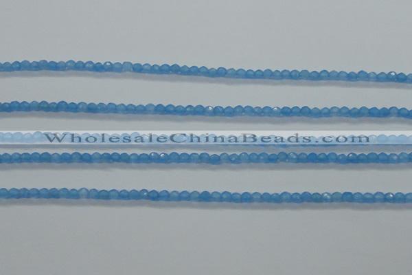 CTG409 15.5 inches 2mm faceted round tiny dyed candy jade beads