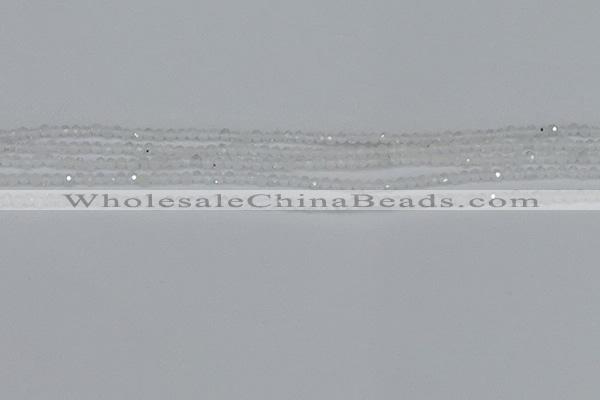 CTG603 15.5 inches 2mm faceted round white moonstone beads