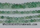CTG627 15.5 inches 2mm faceted round green strawberry quartz beads