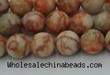 CTJ702 15.5 inches 8mm round red net jasper beads wholesale