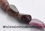 CTO08 15.5 inches 8*12mm freeform natural tourmaline beads