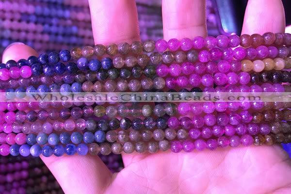 CTO665 15.5 inches 4mm round natural tourmaline gemstone beads