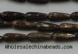 CTR05 15.5 inches 6*16mm faceted teardrop bronzite gemstone beads