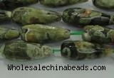 CTR101 15.5 inches 8*20mm faceted teardrop rhyolite gemstone beads