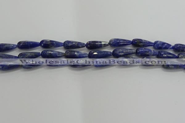 CTR112 15.5 inches 8*20mm faceted teardrop sodalite beads
