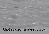 CTR130 15.5 inches 10*30mm faceted teardrop white crystal beads