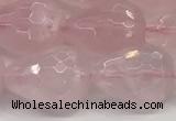 CTR158 15.5 inches 12*16mm faceted teardrop rose quartz beads