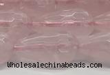 CTR159 15.5 inches 10*20mm faceted teardrop rose quartz beads
