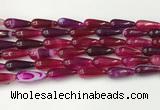 CTR402 15.5 inches 8*20mm teardrop agate beads wholesale