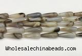 CTR451 15.5 inches 10*30mm faceted teardrop agate beads wholesale
