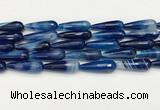 CTR458 15.5 inches 10*30mm faceted teardrop agate beads wholesale