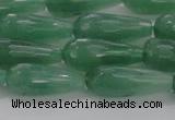 CTR97 15.5 inches 8*20mm faceted teardrop green aventurine beads
