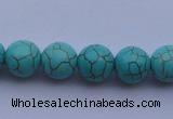 CTU08 15.5 inches 18mm round blue turquoise strand beads Wholesale