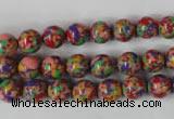 CTU1052 15.5 inches 8mm round synthetic turquoise beads wholesale