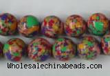 CTU1054 15.5 inches 12mm round synthetic turquoise beads wholesale