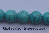 CTU11 15.5 inches 30mm round blue turquoise strand beads Wholesale